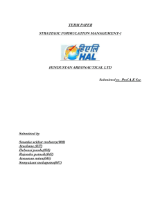strategic management of hal