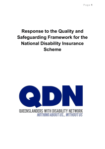 Response to the Quality and Safeguarding Framework for the