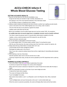 ACCU-CHECK Inform II Whole Blood Glucose Testing