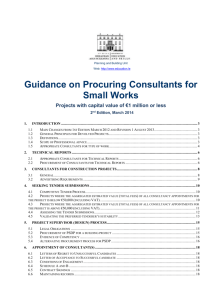 Guidance on Procuring Consultants for Small Works