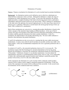 Elimination of Tosylates - Chemistry Courses: About
