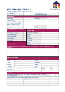 IMCA Referral Form 2015