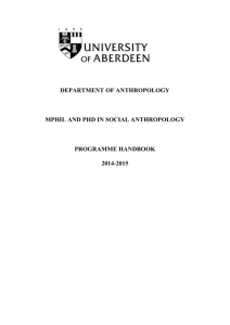 PhD Programme Handbook - University of Aberdeen