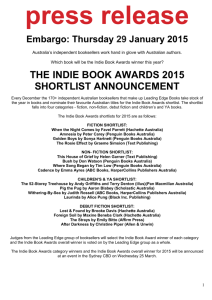 the indie book awards 2015 shortlist announcement
