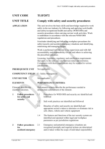 appendix one - Transport & Logistics Industry Skills Council