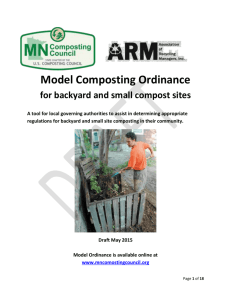 Model Backyard and Small Composting Site Ordinance