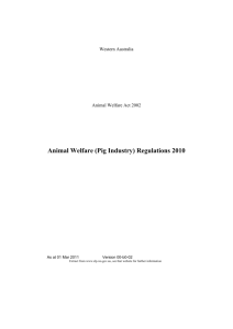 Animal Welfare (Pig Industry) Regulations 2010