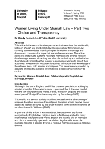 Women Living Under Shariah Law – Part Two – Choice and