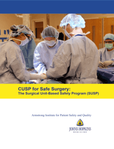 CUSP for Safe Surgery Manual