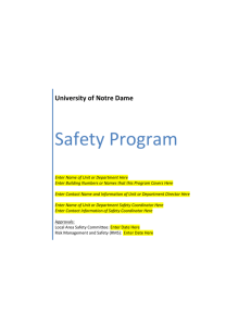 Department LISP Safety Program Template
