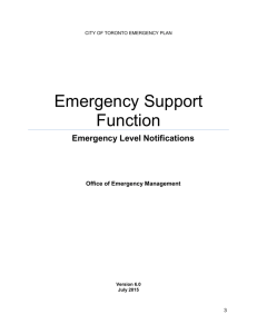 APPENDIX `A`: Toronto Emergency Management