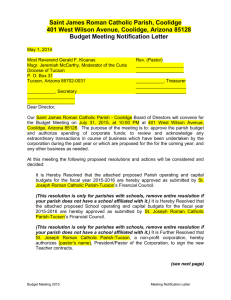 Budget Meeting Notification Template
