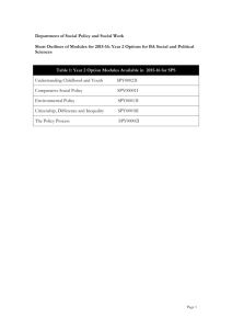 SPSW Stage 2 Module Choice handbook 2015