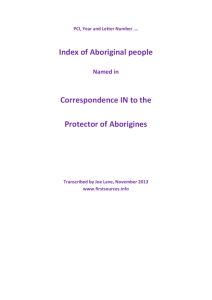Index of Aboriginal people Named in