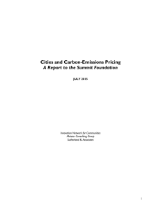 Cities & Carbon Emissions Pricing