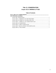 Title 12: CONSERVATION