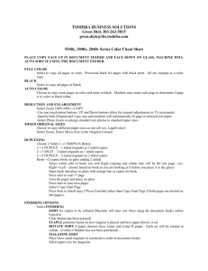 Toshiba Cheat Sheet - Brighton Housing Authority