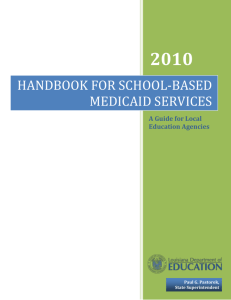 handbook for school-based medicaid services