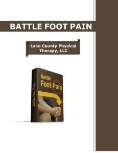 Foot Pain - Lake County Physical Therapy LLC