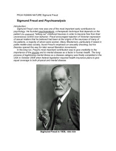 Sigmund Freud and Psychoanalysis