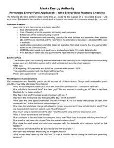 Wind Checklist - Alaska Energy Authority