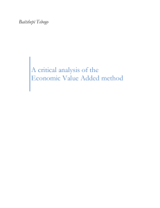 A critical analysis of the Economic Value Added method