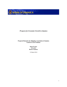 Prospects for Economic Growth in Jamaica
