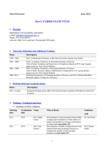 CV - The Agricultural Research Organization of Israel