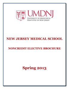 noncredit elective brochure - Rutgers New Jersey Medical School