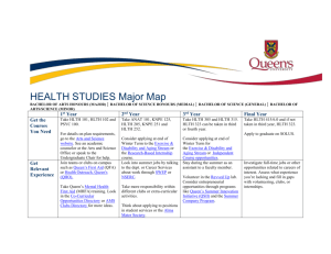 Health Studies Major Map - Career Services