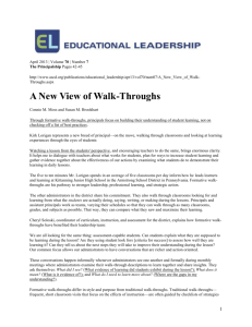 A New View of Walk-Throughs - Institute for Student Achievement