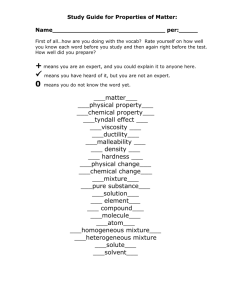 Matter Classification