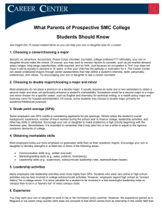 What Parents of Prospective SMC Students Should Know