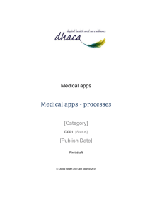 Medical apps - processes - Digital Health and Care Alliance