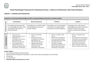 2014 School Psychologist Framework with Critical Attributes