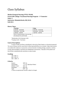 Class Syllabus - Porterville College