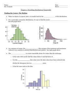 Name: Date: Ms. D`Amato Block: Chapter 5: Describing Distributions