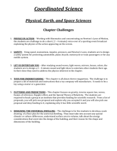 Coordinated Science Physical, Earth, and Space Sciences Chapter
