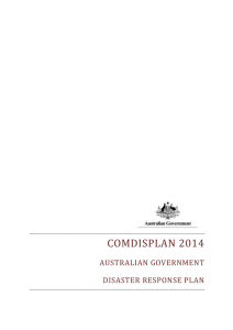 COMDISPLAN 2014*Australian Government disaster response plan