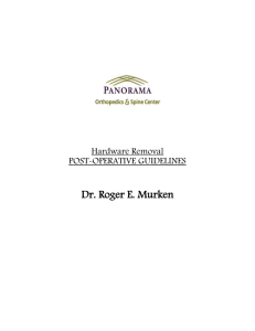 Hardware Removal - Panorama Orthopedics & Spine Center