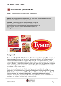 Business Case: Tyson Foods, Inc