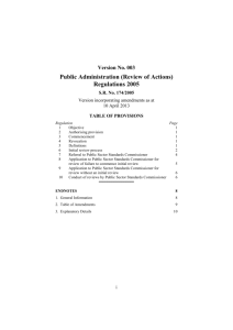 Public Administration (Review of Actions) Regulations 2005