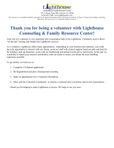 2015 Lighthouse Volunteer Packet
