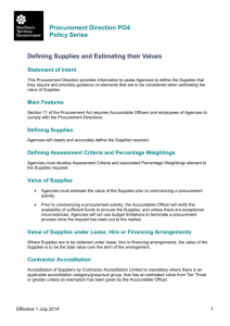 05_PO4: Defining Supplies and Estimating their Values (1 Juy 2014)