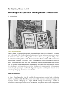 Sociolinguistic approach to Bangladesh Constitution