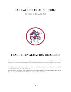 teacher evaluation resource