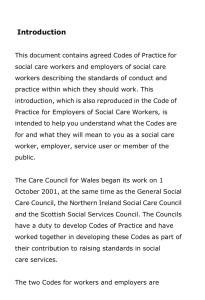 Code of Practice for Social Care Workers