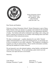 Student Handbook - Homer Elementary