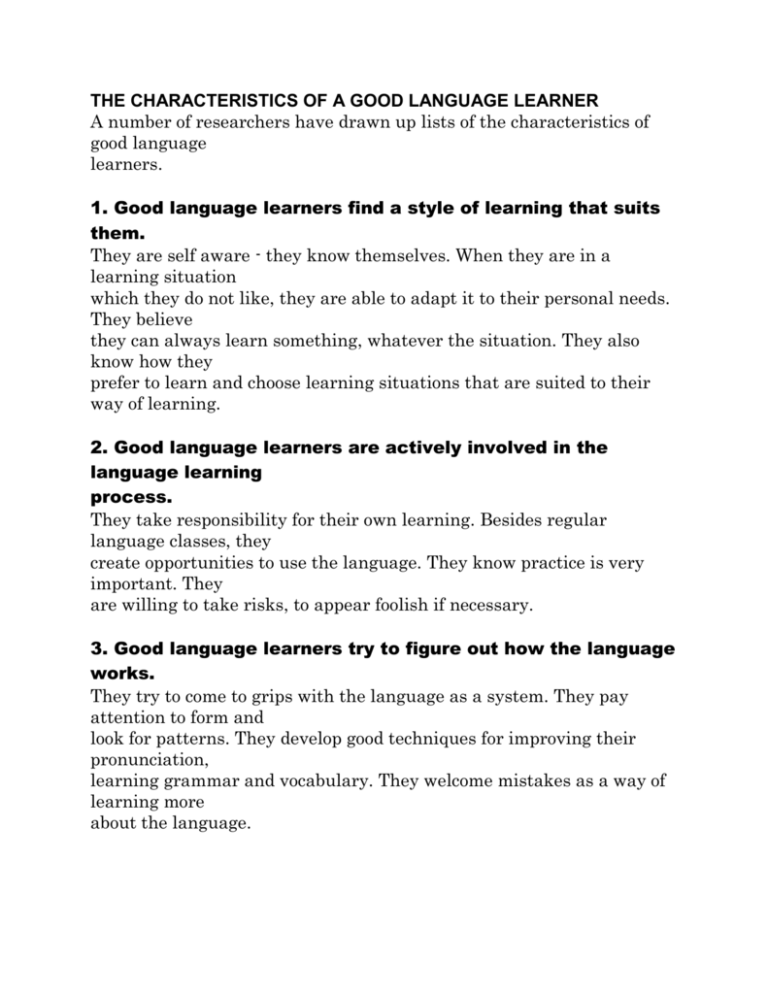 qualities of a good learner essay 300 words