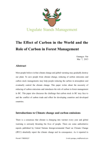 role of forest carbon in the management